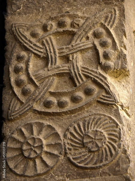 Fototapeta Simbolo romanico.Sant Pere de Galligants (s.X-sXII). Girona.Catalunya.España.
