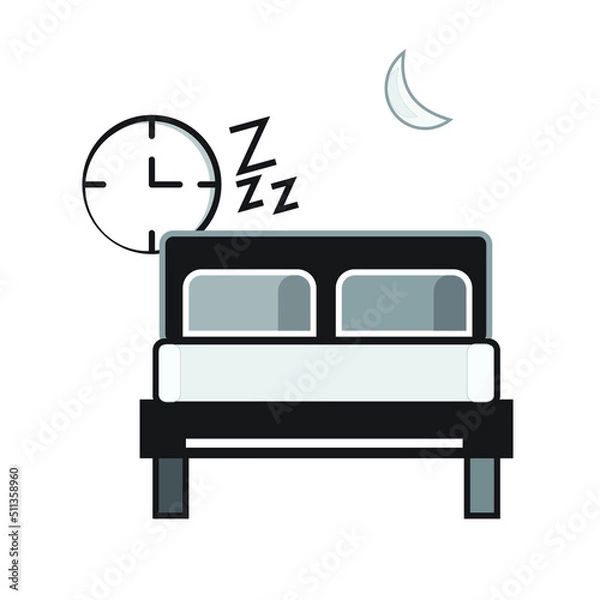 Obraz sleep icon design template illustration

