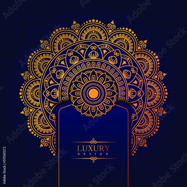 Obraz Golden Luxury Geometric Mandala Design vector, Creative Ornamental Decorative Pattern