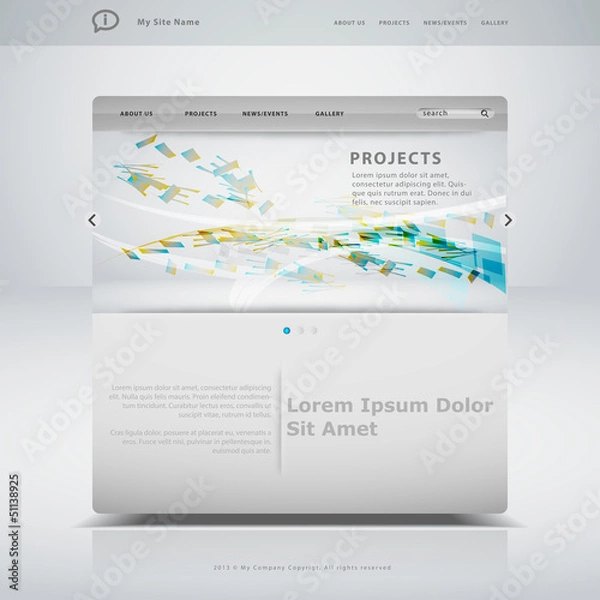 Obraz Website template in editable vector format