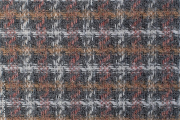 Obraz woolen textile - brown checkered tweed design