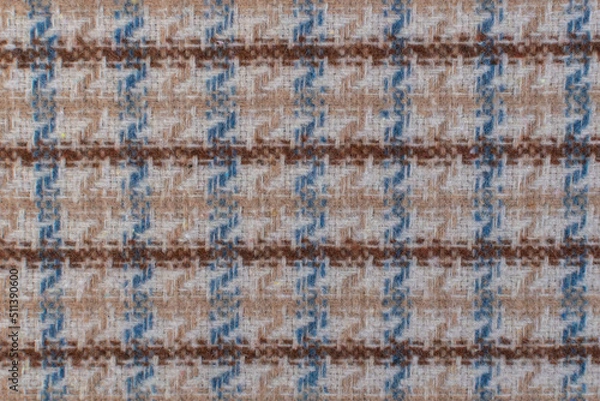 Obraz woolen textile - brown checkered tweed design