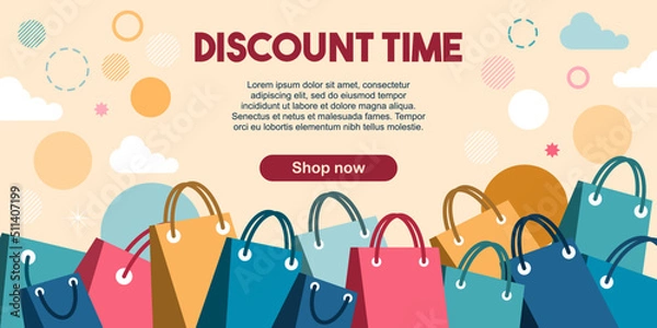 Obraz Shopping bag banner vector design