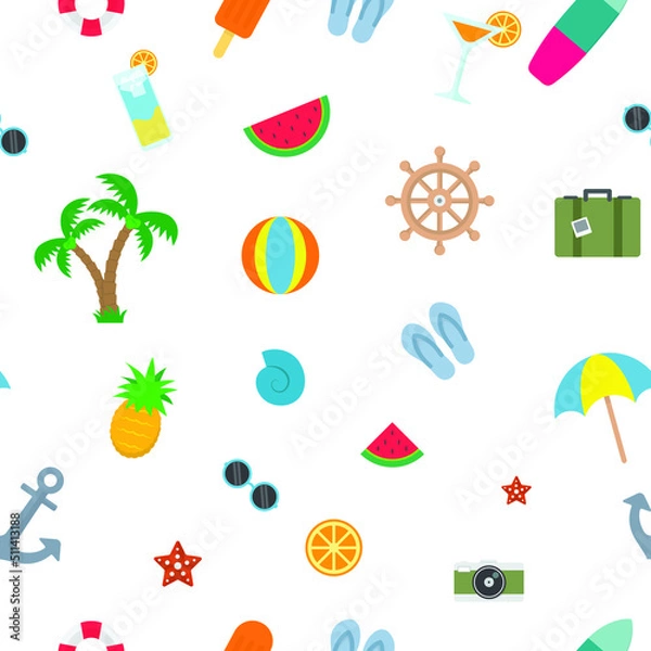 Obraz summer pattern vector kids