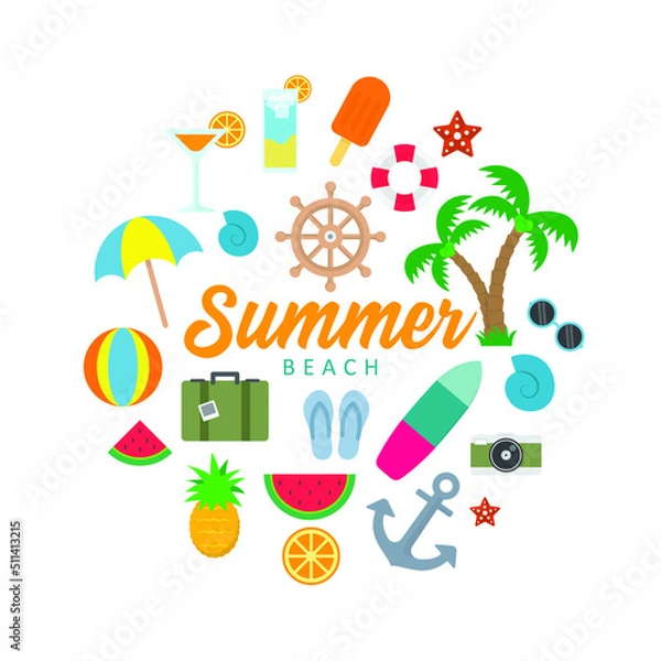 Fototapeta summer vector asset