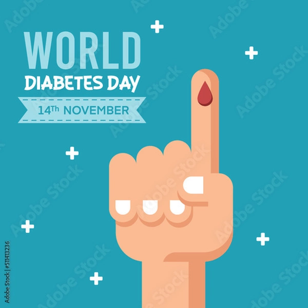 Obraz world diabetes day poster