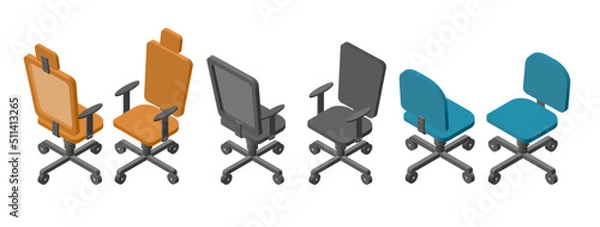 Obraz Office chair pack isometric 