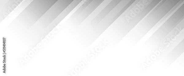 Obraz グレーのグラデーションの斜め線で作られた抽象的な背景素材