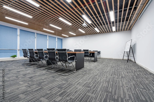 Fototapeta Modern simple office space, meeting room