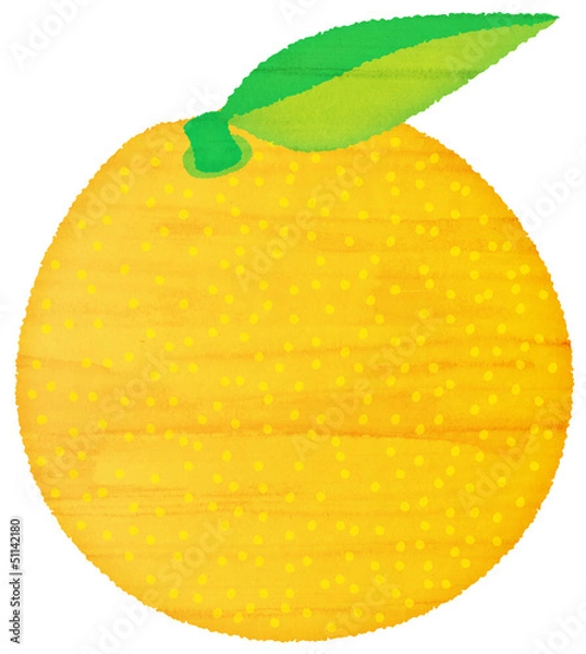 Fototapeta 水彩風のオレンジ