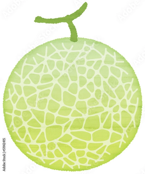 Obraz 水彩風のメロン