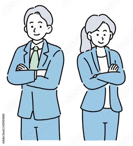 Obraz ビジネスパーソンのイラスト素材セット