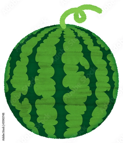 Obraz 水彩風のすいか