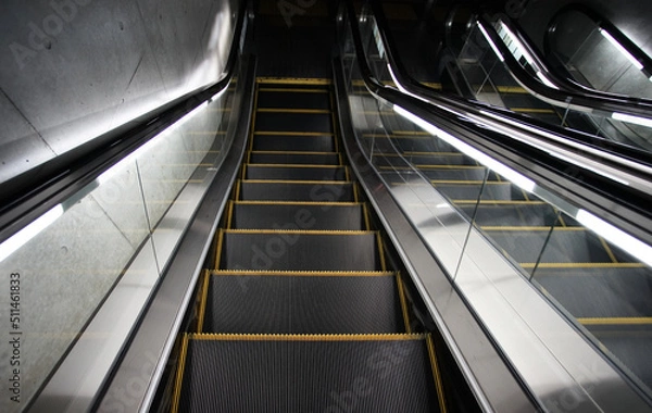 Fototapeta escalator in the airport