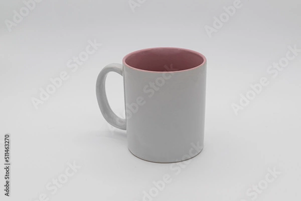 Obraz ceramic mug on white background.