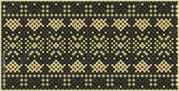 Obraz Multicolor truchet tiling connections illustration