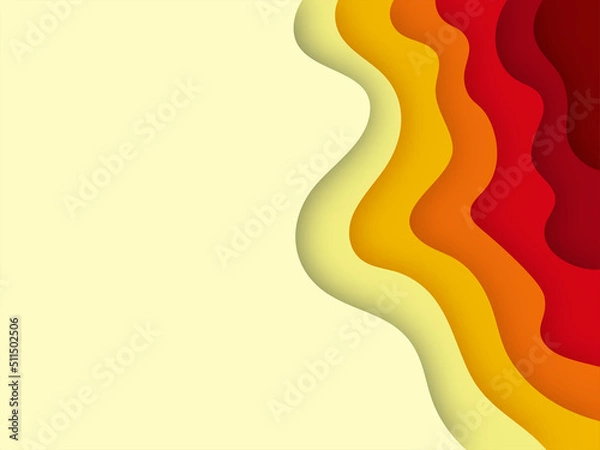 Fototapeta Colorful Abstract Paper Layer Cut Background.