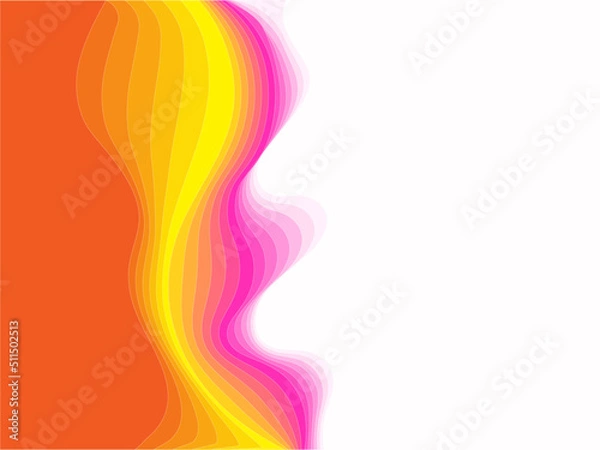 Fototapeta Colorful Abstract Wavy Lines Motion Background.