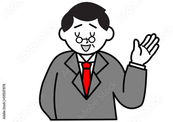 Fototapeta 穏やか表情のするスーツ姿の男性