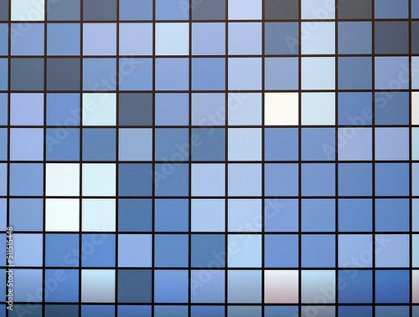 Obraz Seamless checkered blue to white shades background