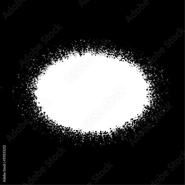 Obraz Black background with empty circle.