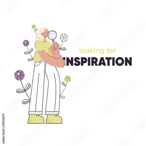 Obraz Inspiration Flat girl Creative
