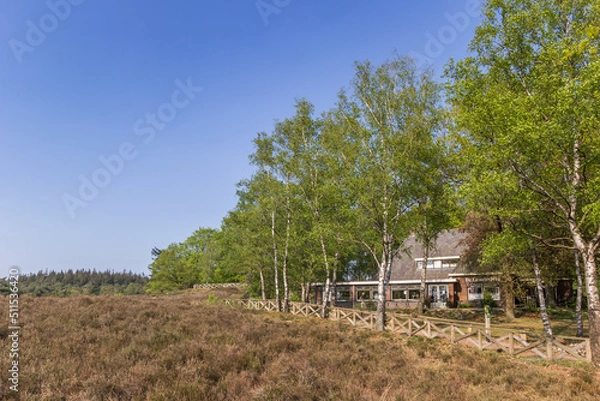 Fototapeta Restaurant at the Lemelerberg hill in Overijssel, Netherlands