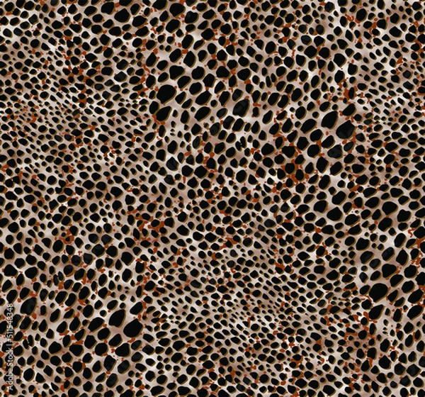 Obraz a metered pattern suitable for textiles consisting of wild animal skin