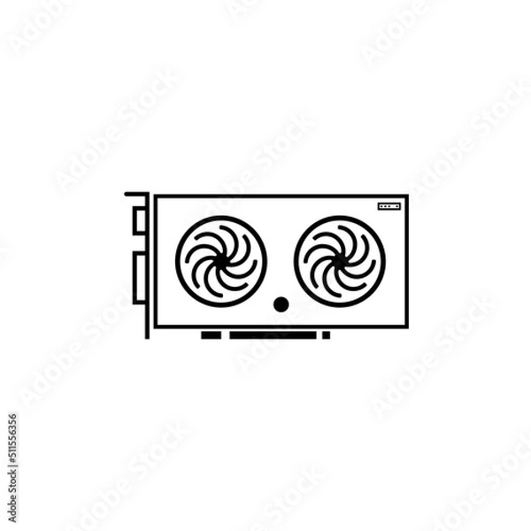 Obraz GPU Graphic Card Icon vector