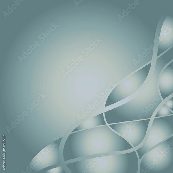 Obraz Silver background with grey lines waves. Snenik thread on an atmospheric grey background. Background for business cards, open, booklets, announcements, invitations