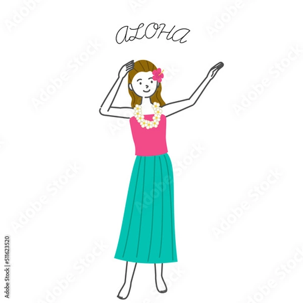 Fototapeta フラダンスを踊る女性