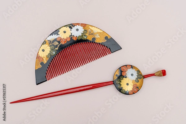 Fototapeta 日本の伝統工芸品　かんざし