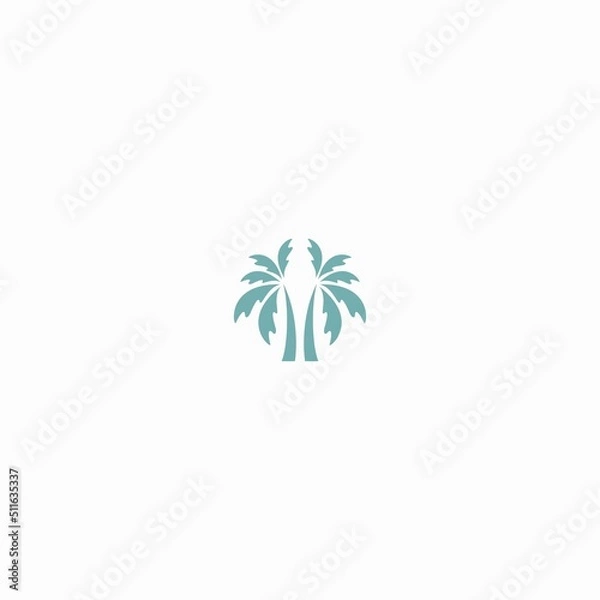 Fototapeta twin palms vector