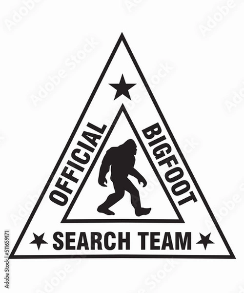 Obraz Official Bigfoot Search Teamis a vector design for printing on various surfaces like t shirt, mug etc. 