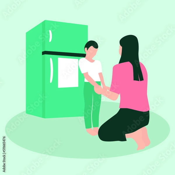 Obraz Deal for Rules with Kids Vector Illustration