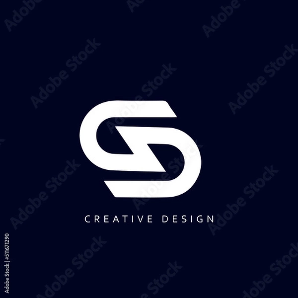 Obraz Letter DG or GD Logo Design Using letter G and D , DG or GD Monogram