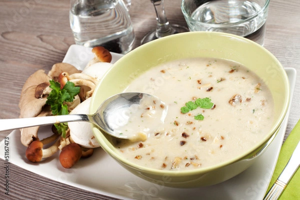 Obraz mushrooms soup