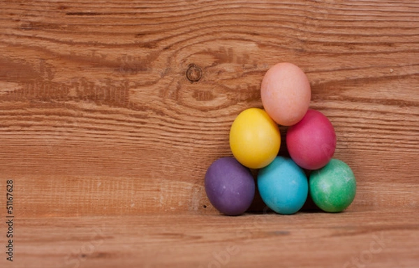 Obraz Easter - the pyramid of colored egg