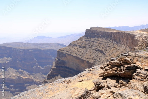 Fototapeta Mountain landscape near Jebel Shams, Sultanate of Oman