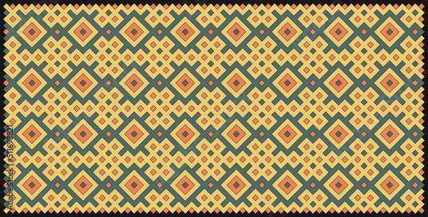 Fototapeta Multicolor truchet tiling connections illustration