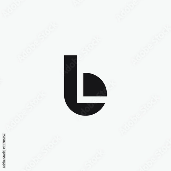 Obraz Initial letter BL monogram logo design.