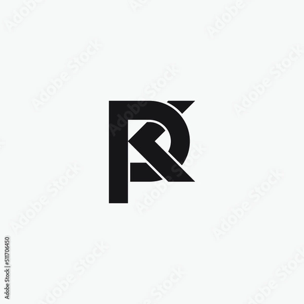 Obraz Initial letter PK monogram logo design.