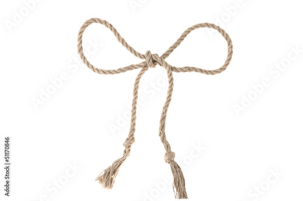 Fototapeta bow of rope isolated