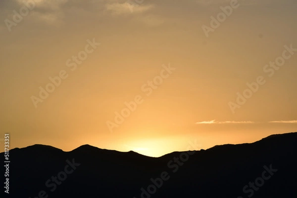 Obraz sunset over the mountains