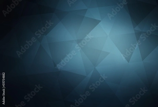 Fototapeta Dark BLUE vector low poly texture.