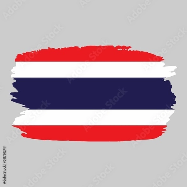 Obraz Brush Stroke Thailand flag Vector Illustration