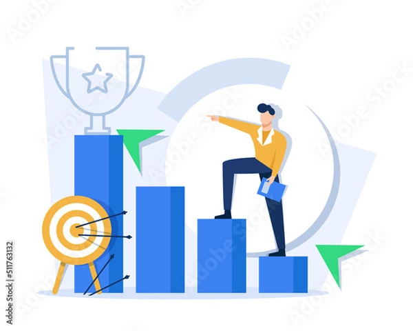Fototapeta Investment and Analysis Money Cash Profits Metaphor,Employee or Manager Making Investing Plans