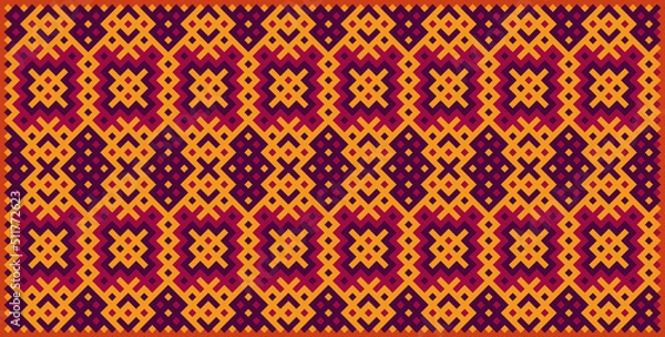 Obraz Multicolor truchet tiling connections illustration