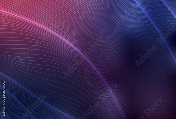 Fototapeta Dark Purple vector blurred shine abstract background.