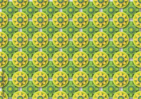 Obraz lime colored flowers